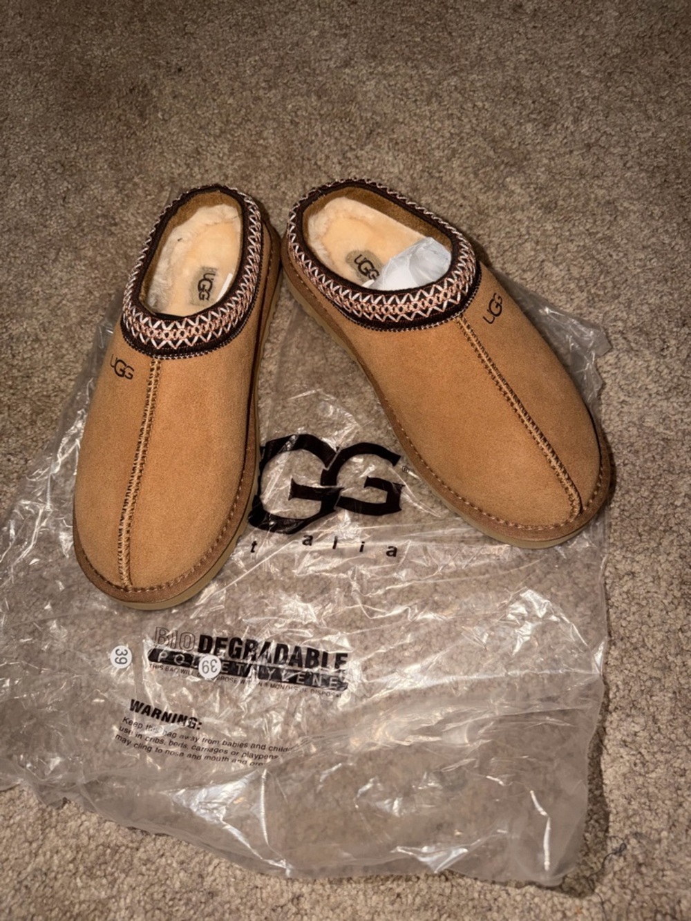UGG Men’s Chestnut Suede Shearling-Lined Slip-On Loafers